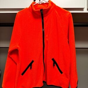 Youth Blaze Orange Fleece Zip up Jacket Coat large